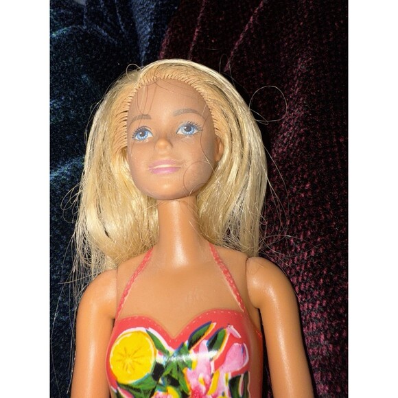 Mattel Barbie Doll Red One Piece Bathing suit Fashion - Picture 1 of 9